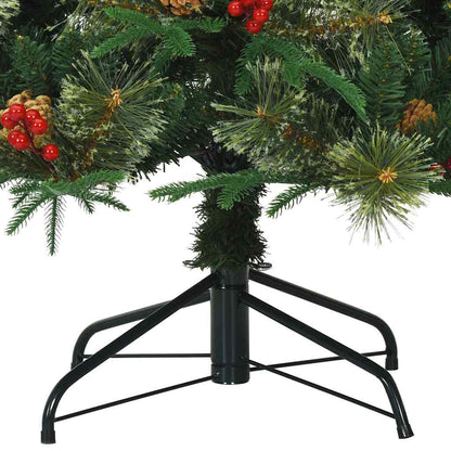 Artificial Hinged Christmas Tree Green 240 cm PVC, PE and Steel
