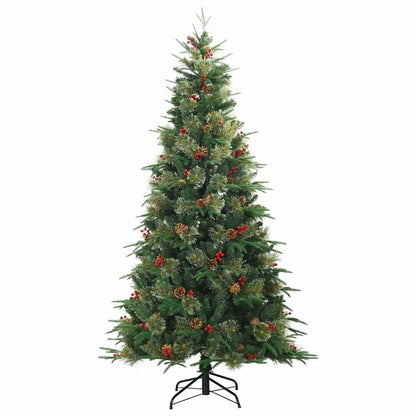 Artificial Hinged Christmas Tree Green 240 cm PVC, PE and Steel