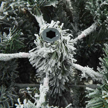 Artificial Hinged Christmas Tree Snow Flocked White 150 cm