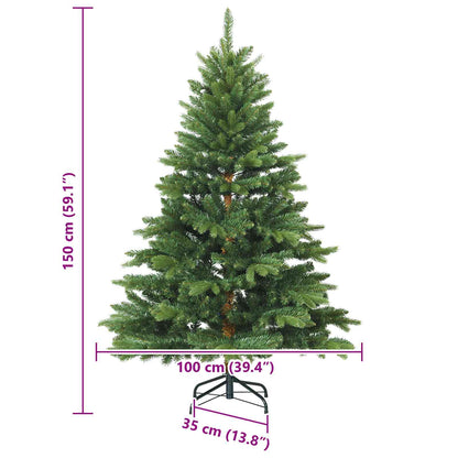 Artificial Hinged Christmas Tree Green 150 cm PVC, PE and steel