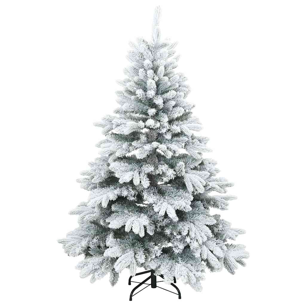 Artificial Hinged Christmas Tree Snow Flocked White 120 cm