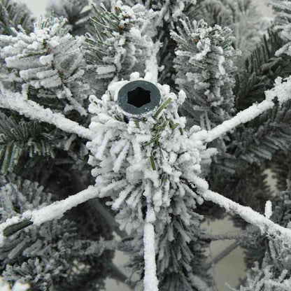 Artificial Hinged Christmas Tree Snow Flocked White 180 cm