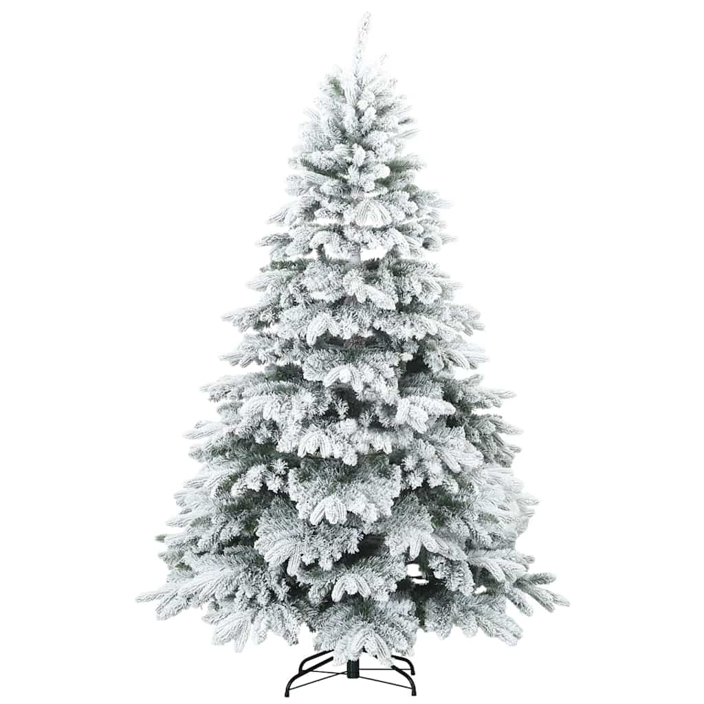 Artificial Hinged Christmas Tree Snow Flocked White 180 cm