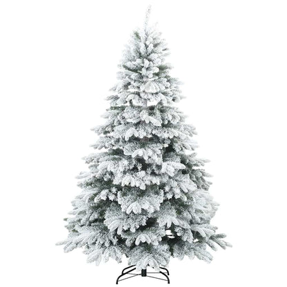 Artificial Hinged Christmas Tree Snow Flocked White 180 cm