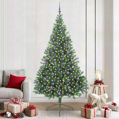 Artificial Pre-lit Christmas Tree Green 240 cm PVC