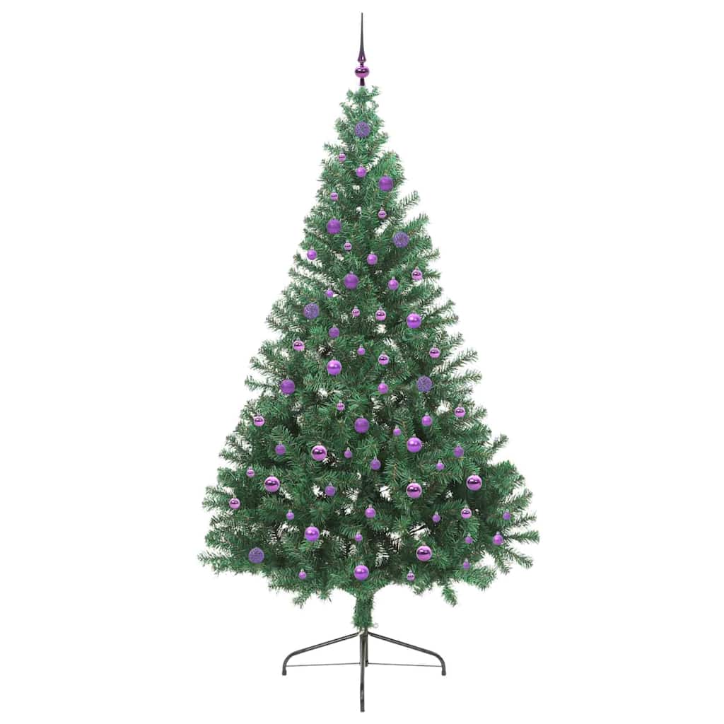 Artificial Pre-lit Christmas Tree Green 240 cm PVC