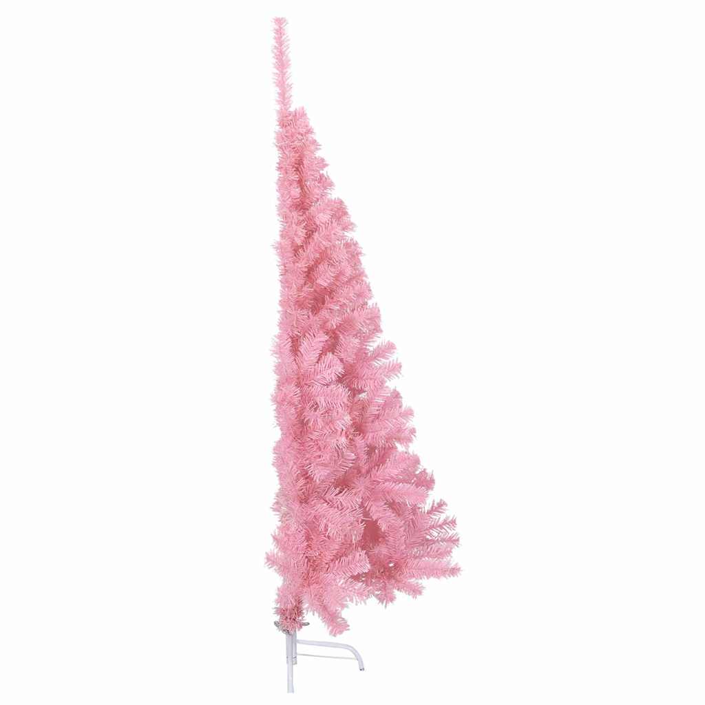Artificial Pre-lit Christmas Tree with 150 LEDs Pink 120 cm PVC