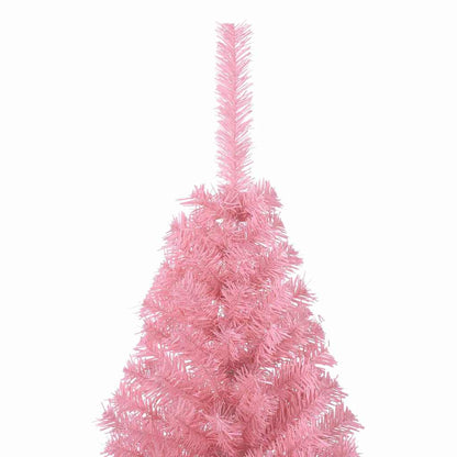 Artificial Pre-lit Christmas Tree with 150 LEDs Pink 120 cm PVC