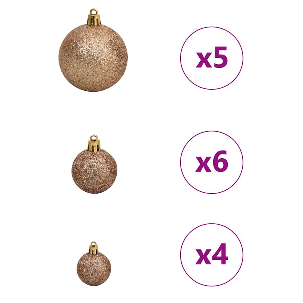 Artificial Pre-lit Christmas Tree with 150 LEDs Pink 150 cm PVC