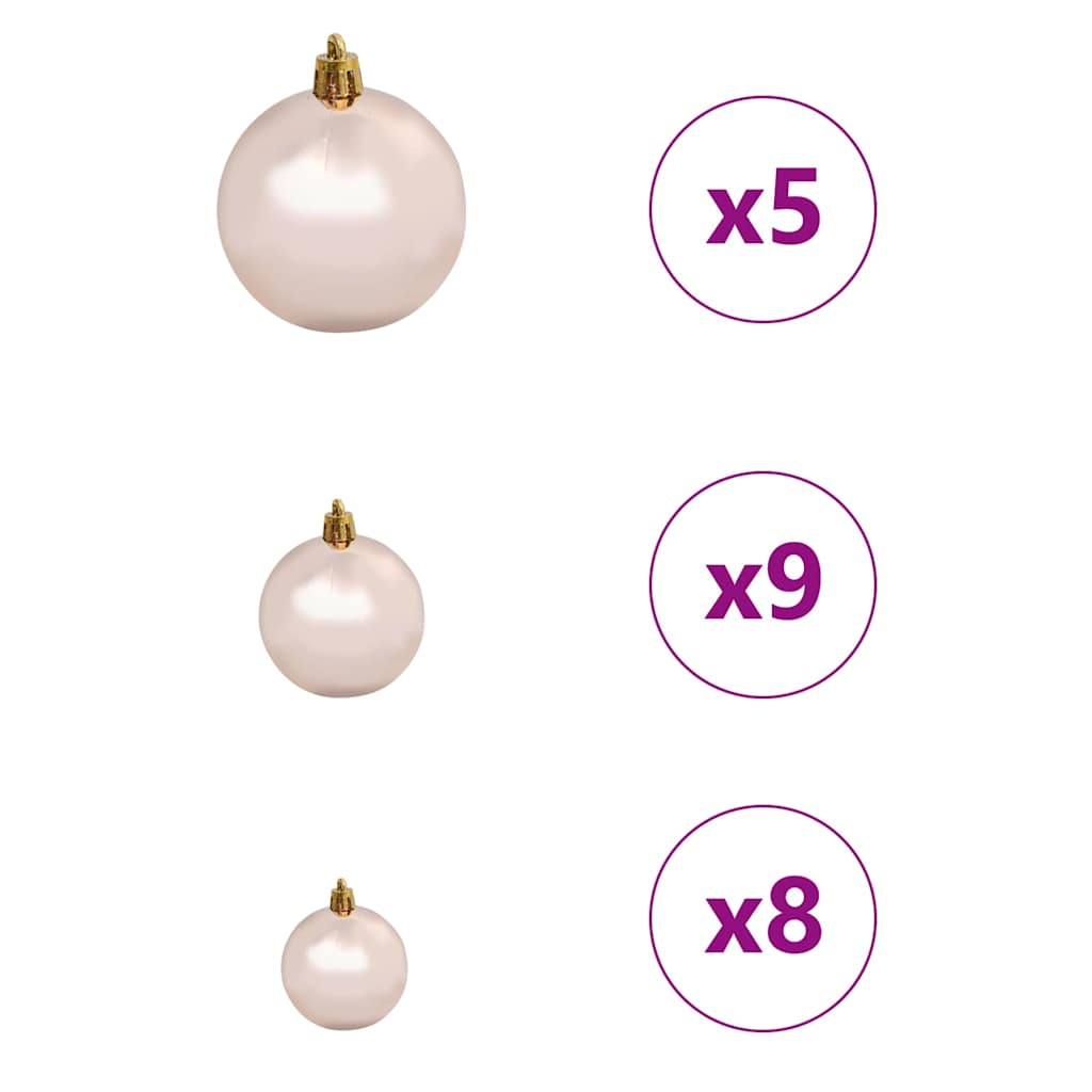 Artificial Pre-lit Christmas Tree with 150 LEDs Pink 150 cm PVC