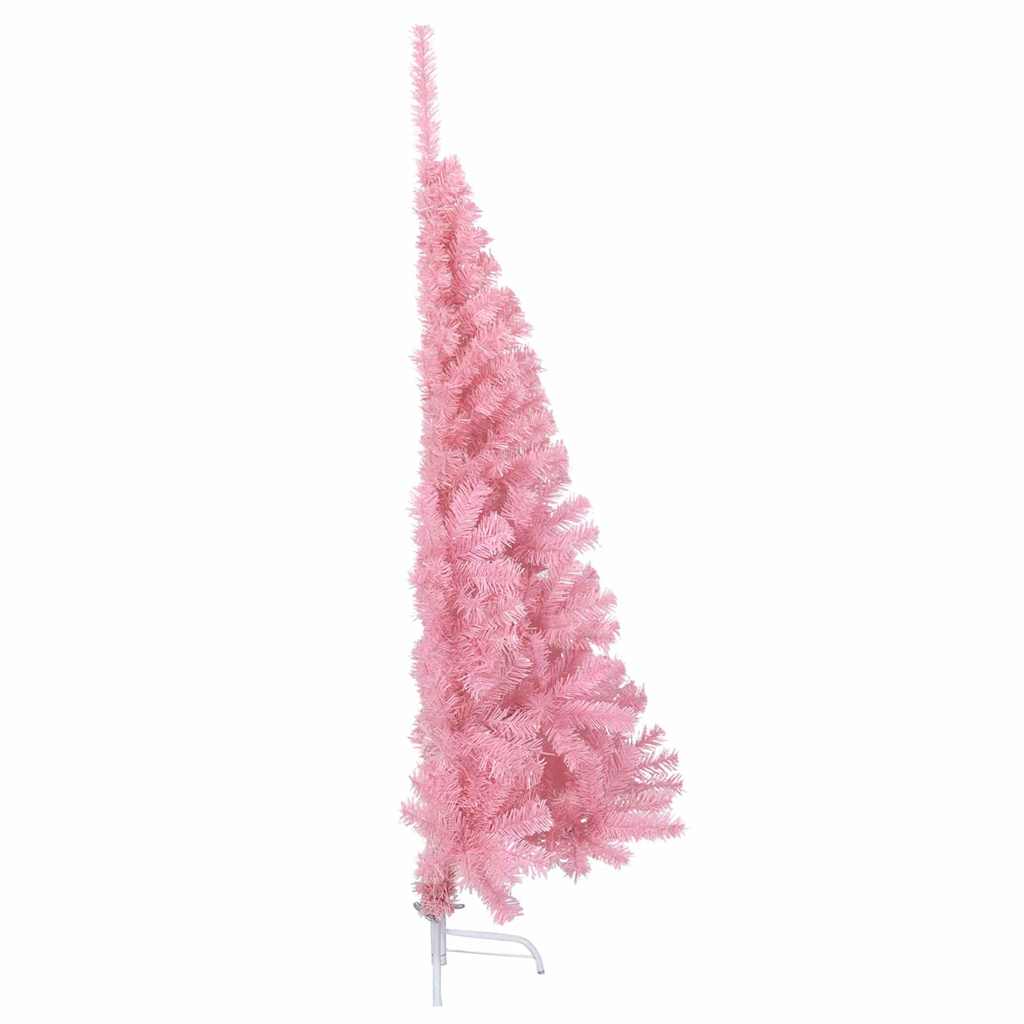 Artificial Pre-lit Christmas Tree with 150 LEDs Pink 150 cm PVC