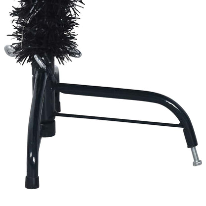 Artificial Pre-lit Christmas Tree Black 120 cm PVC