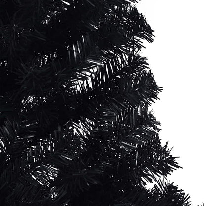 Artificial Pre-lit Christmas Tree Black 240 cm PVC