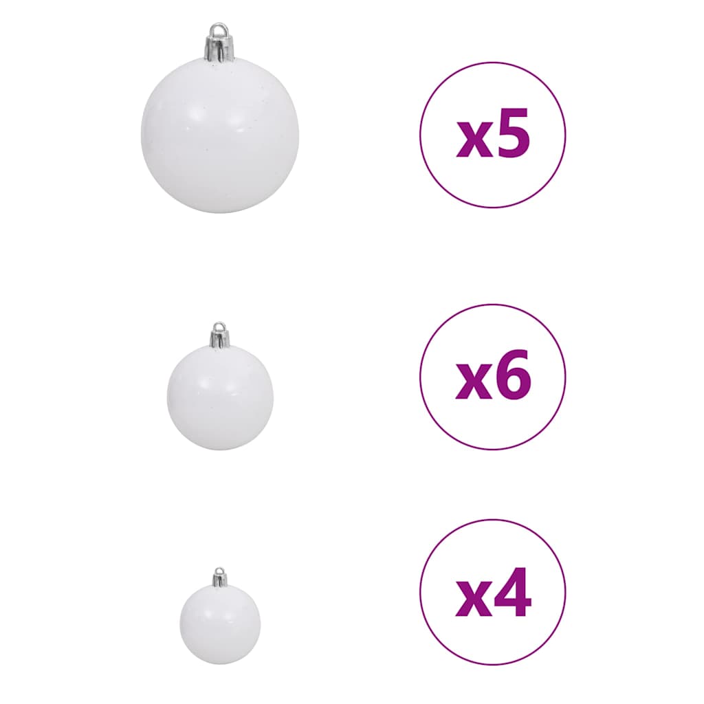 Artificial Pre-lit Christmas Tree Silver 120 cm PET