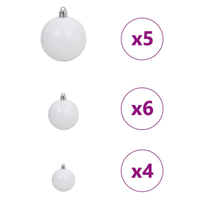 Artificial Pre-lit Christmas Tree Silver 120 cm PET