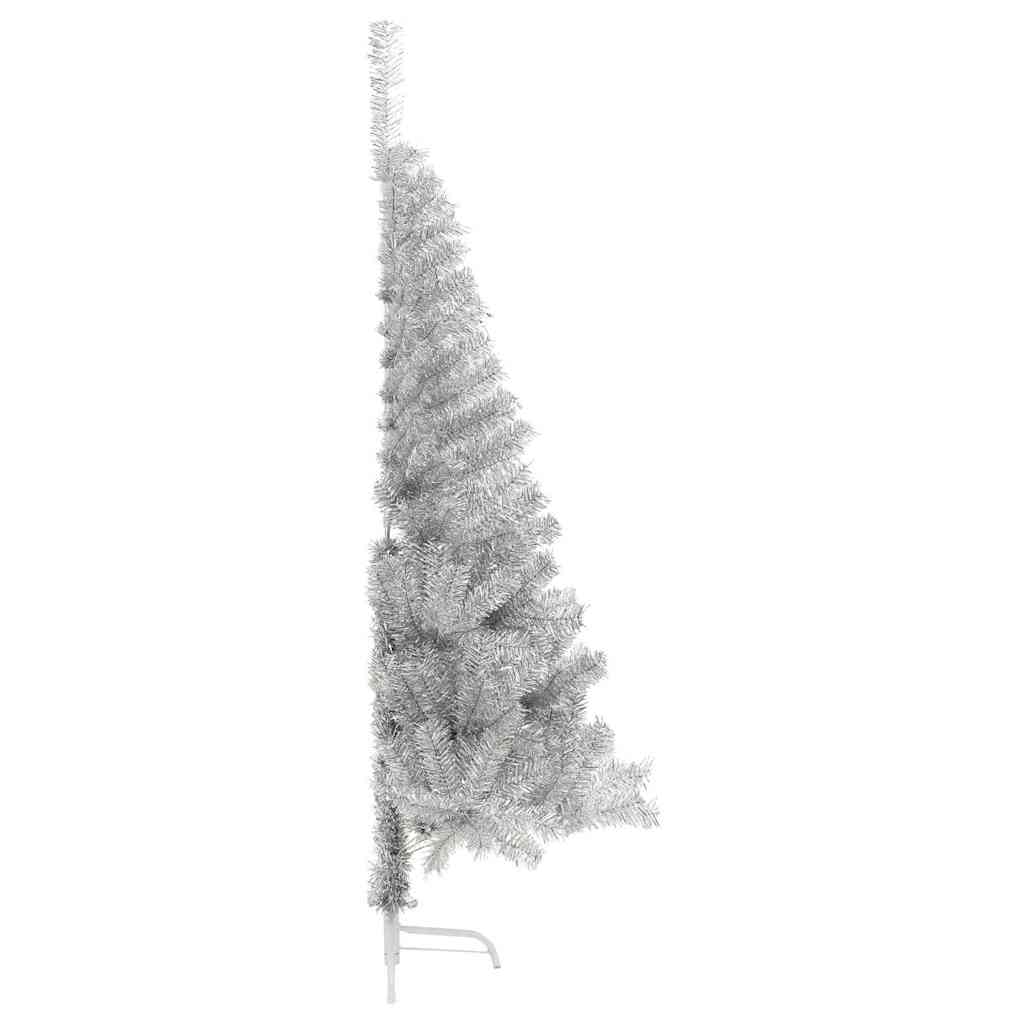 Artificial Pre-lit Christmas Tree Silver 120 cm PET