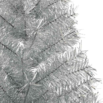 Artificial Pre-lit Christmas Tree Silver 120 cm PET