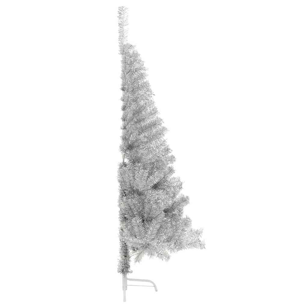 Artificial Pre-lit Christmas Tree Silver 180 cm PET