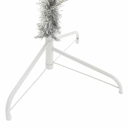Artificial Pre-lit Christmas Tree Silver 210 cm PET