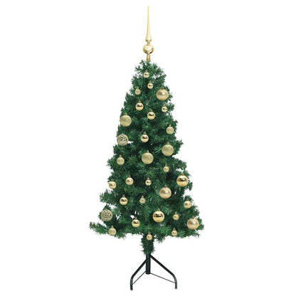 Corner Artificial Christmas Tree Green 120 cm PVC and Metal