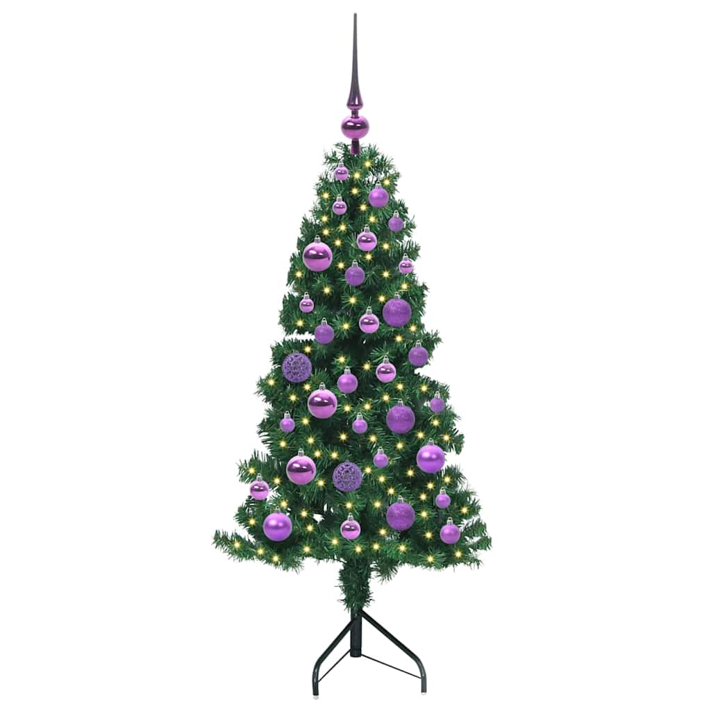 Corner Artificial Christmas Tree Green 120 cm PVC and Metal