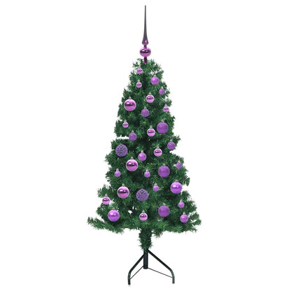 Corner Artificial Christmas Tree Green 120 cm PVC and Metal