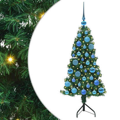 Corner Artificial Christmas Tree Green 120 cm PVC and Metal
