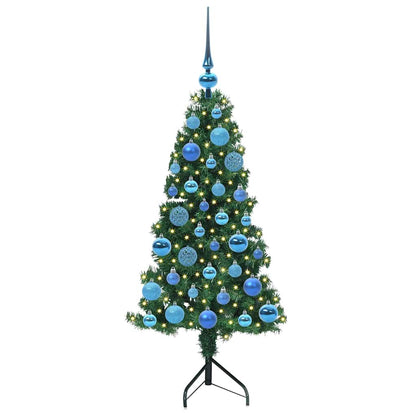 Corner Artificial Christmas Tree Green 120 cm PVC and Metal