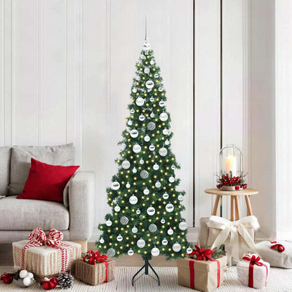Corner Artificial Christmas Tree Green 180 cm PVC and Metal