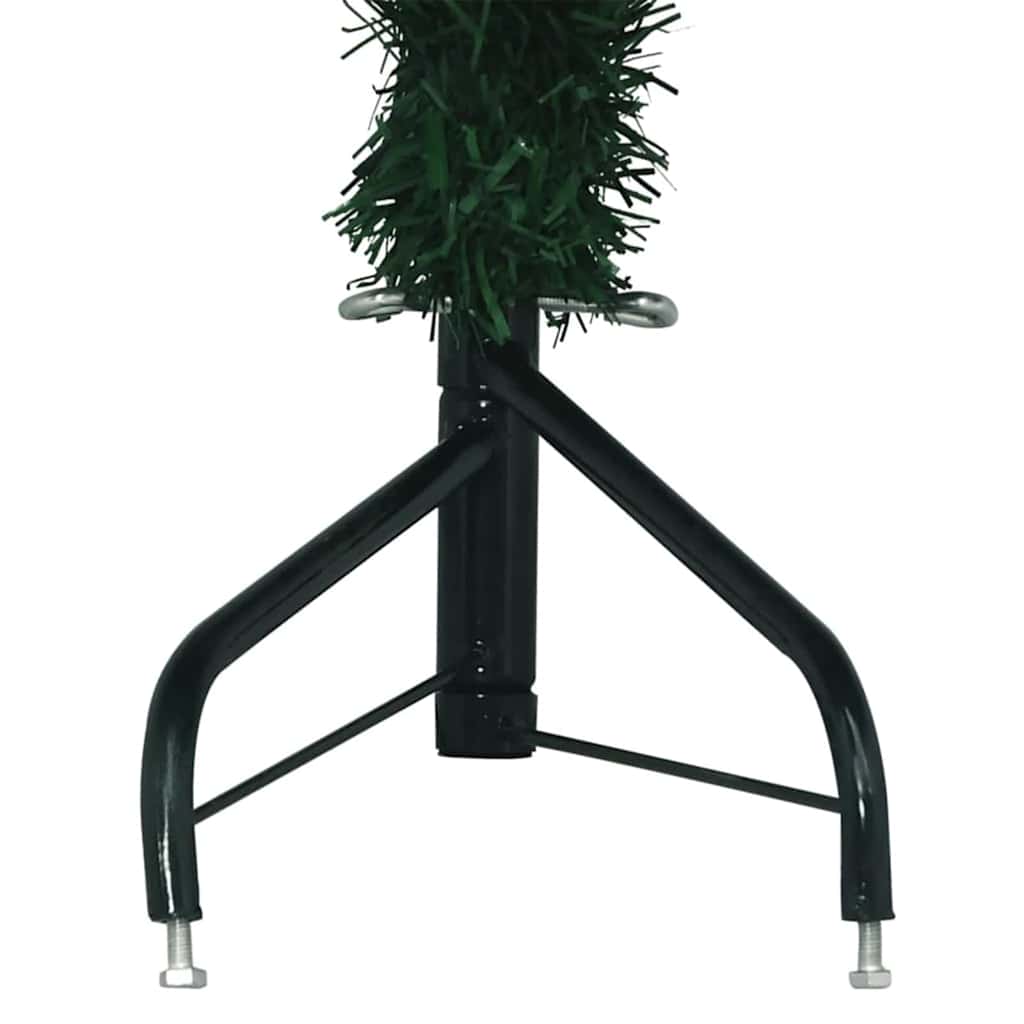 Corner Artificial Christmas Tree Green 210 cm PVC and Metal