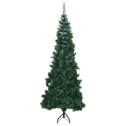 Corner Artificial Christmas Tree Green 210 cm PVC and Metal