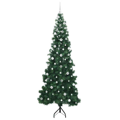 Corner Artificial Christmas Tree Green 240 cm PVC and Metal