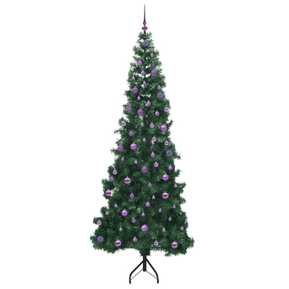 Corner Artificial Christmas Tree Green 240 cm PVC and Metal