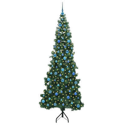Corner Artificial Christmas Tree Green 240 cm PVC and Metal