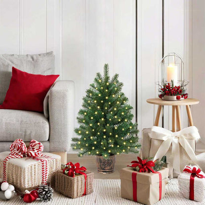 Artificial Christmas Tree with 150 LEDs Green 75 cm PE and PVC