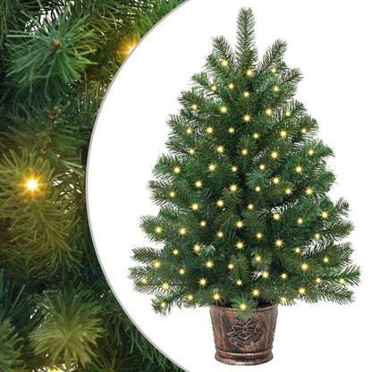 Artificial Christmas Tree with 150 LEDs Green 75 cm PE and PVC