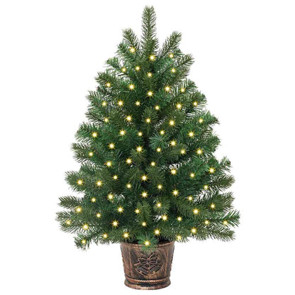 Artificial Christmas Tree with 150 LEDs Green 75 cm PE and PVC
