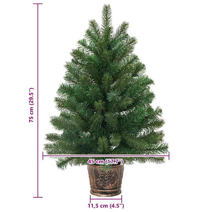 Artificial Christmas Tree with 150 LEDs Green 75 cm PE and PVC