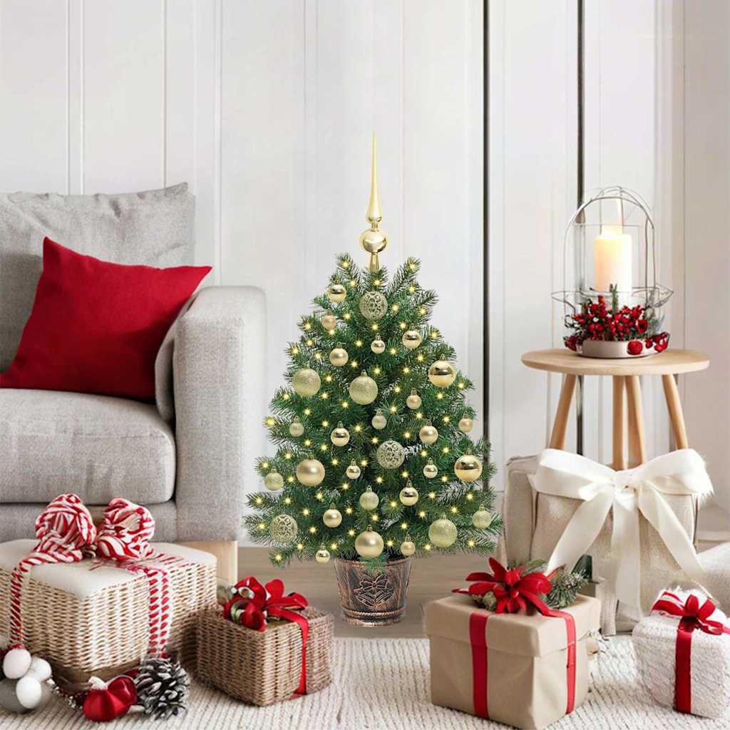Artificial Christmas Tree with 150 LEDs Green 75 cm PE and PVC