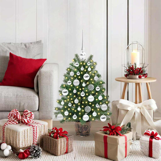 Artificial Christmas Tree with 150 LEDs Green 75 cm PE and PVC