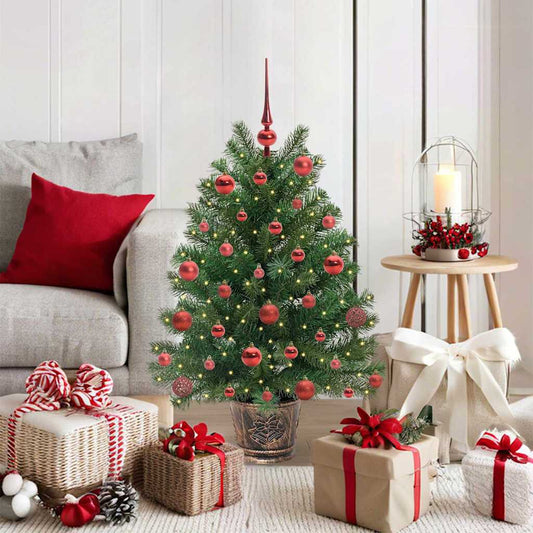 Artificial Christmas Tree with 150 LEDs Green 95 cm PE and PVC
