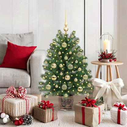 Artificial Christmas Tree with 150 LEDs Green 95 cm PE and PVC