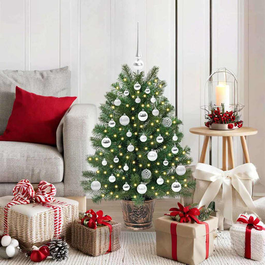 Artificial Christmas Tree with 150 LEDs Green 95 cm PE and PVC