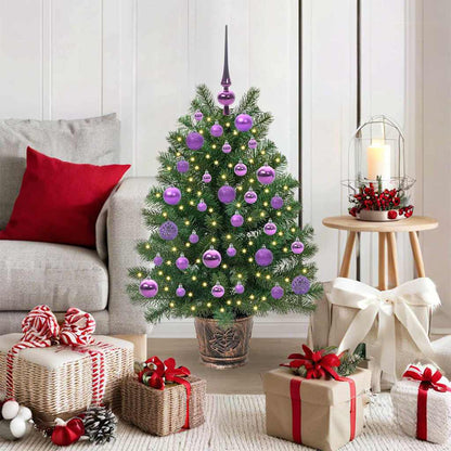 Artificial Christmas Tree with 150 LEDs Green 95 cm PE and PVC