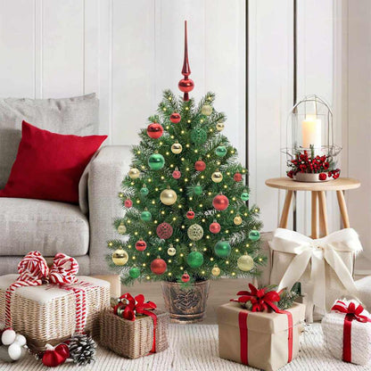 Artificial Christmas Tree with 150 LEDs Green 95 cm PE and PVC