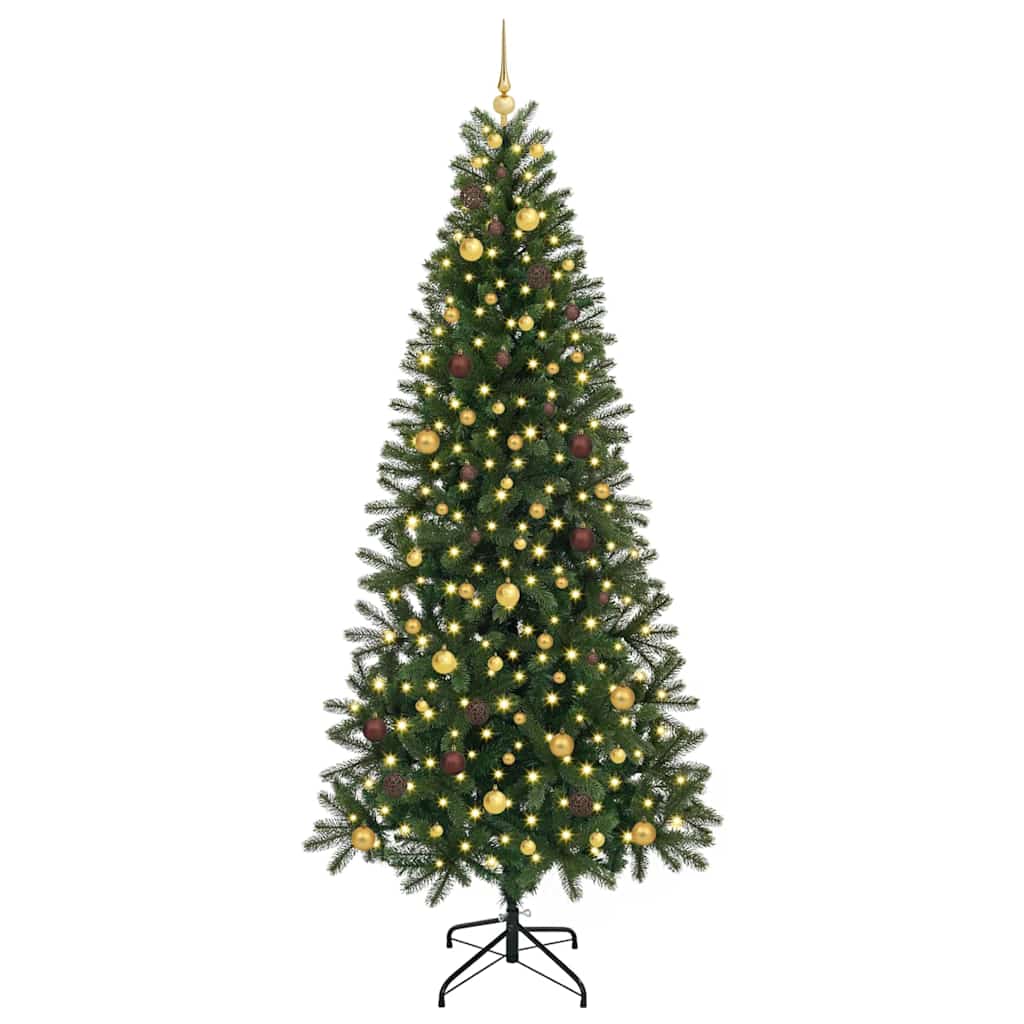 Artificial Christmas Tree with 300 LEDs Green 240 cm PE and PVC