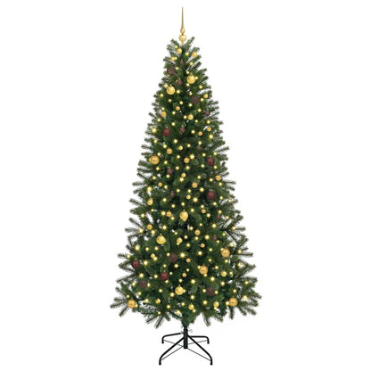 Artificial Christmas Tree with 300 LEDs Green 240 cm PE and PVC