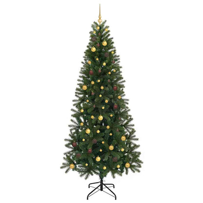 Artificial Christmas Tree with 300 LEDs Green 240 cm PE and PVC