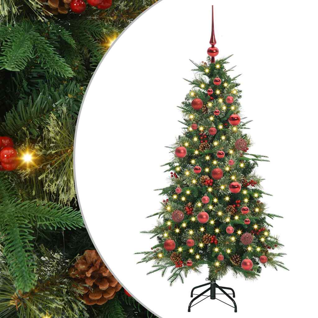 Artificial Hinged Christmas Tree Green 150 cm PE and PVC
