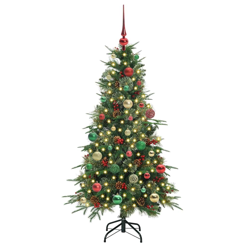 Artificial Hinged Christmas Tree Green 150 cm PE and PVC